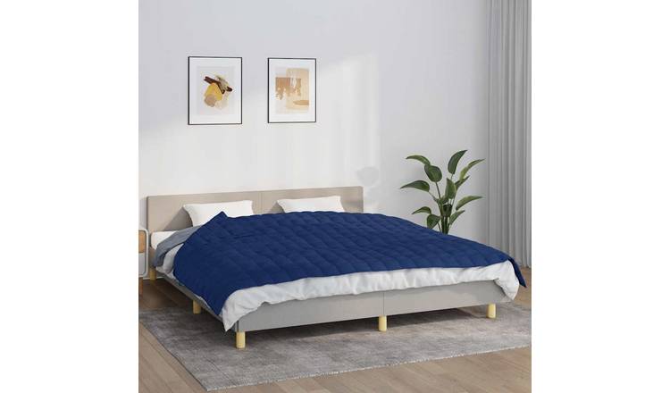 Walplus 7 kg Cotton Weighted Blanket - Blue - 155 x 220 cm