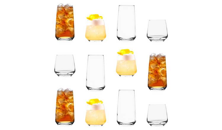 LAV 12pc Lal Glassware Set - Clear