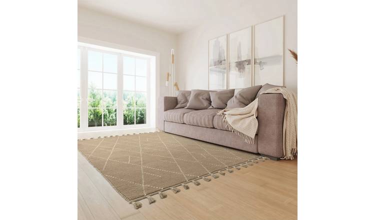 Mega Flooring Beige Kilim Geometric Rug - 120 x 170cm