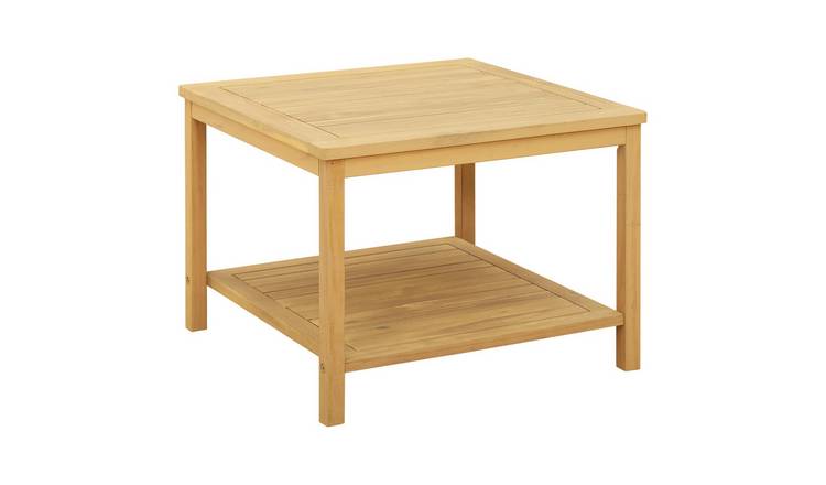 Walplus Solid Acacia Wood Side Table - Natural - 60 x 60 x 45 cm