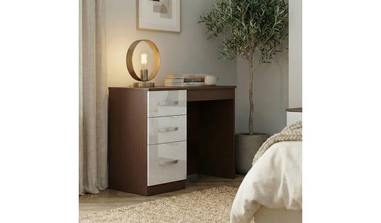 Vida Designs Hulio Dressing Table - Walnut & White