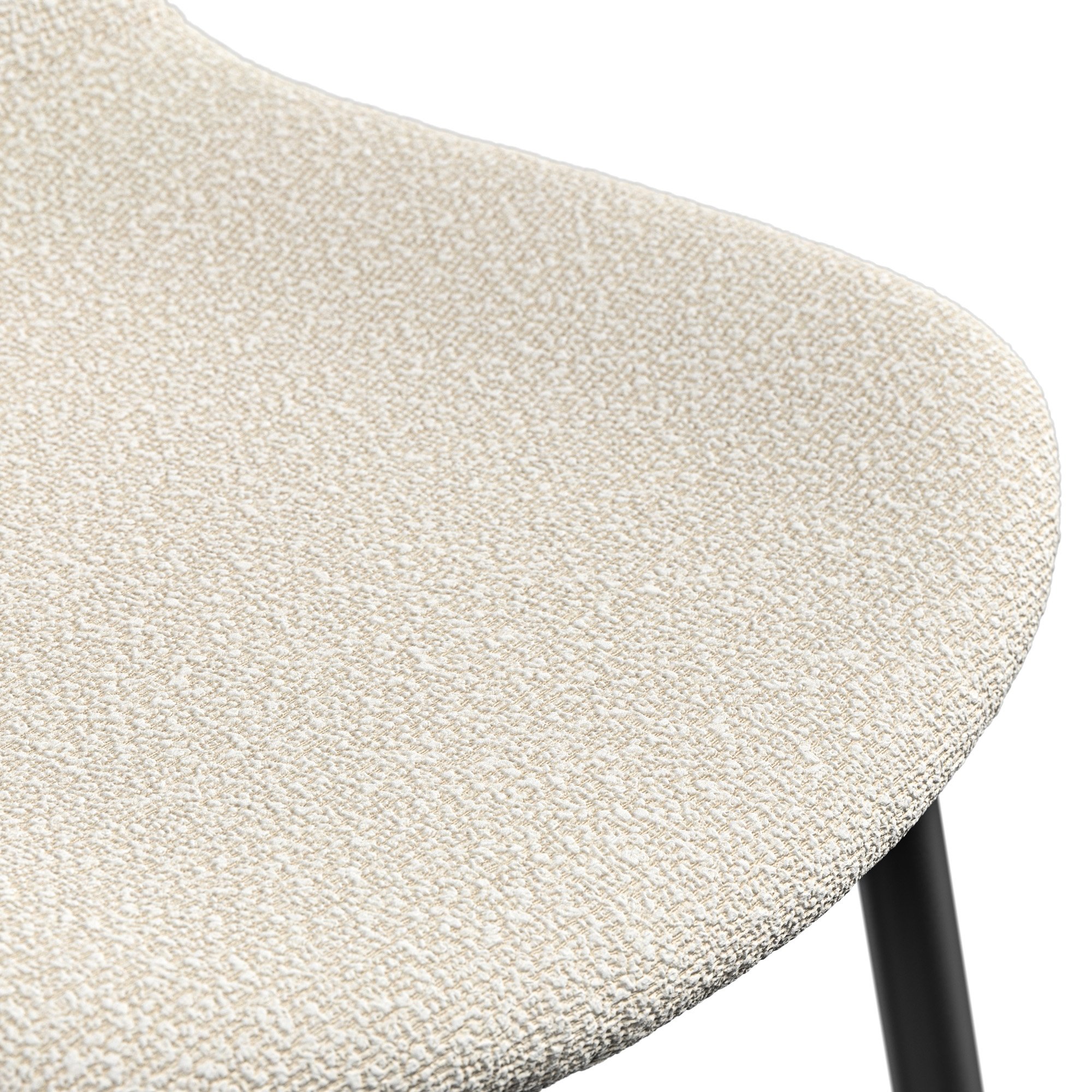 Furniture Online Malvern Maya Black Top Dining Table & 6 Ivory Chairs - Image 6