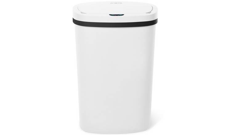NETTA 50L Plastic Sensor Kitchen Bin - White