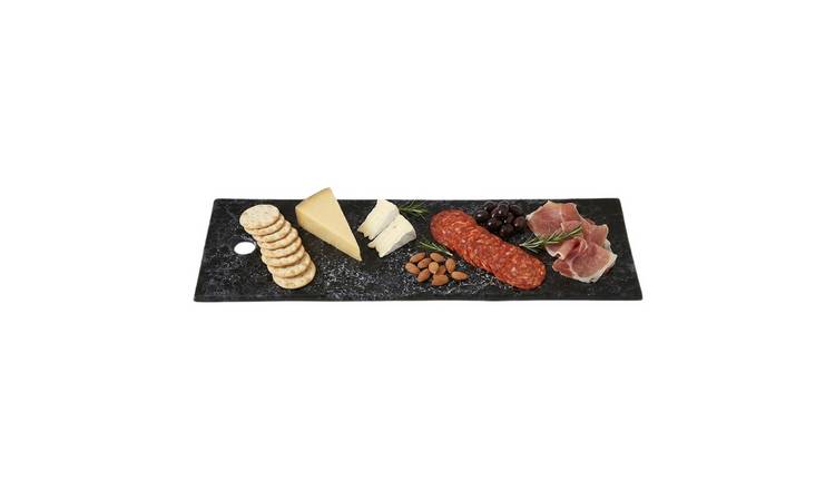 Orsina Hygge Marble Effect Serving Platter - Black