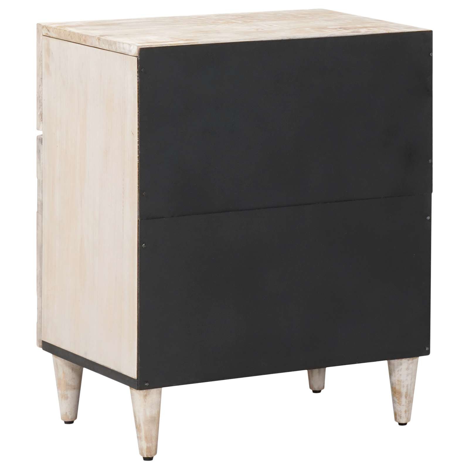 Walplus 1 Drawer Solid Wood Nightstand - White - 50 x 33 x 60 cm - Image 5