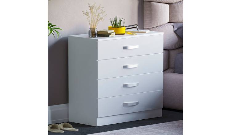 Vida Designs Hulio 4 Drawer Chest - White
