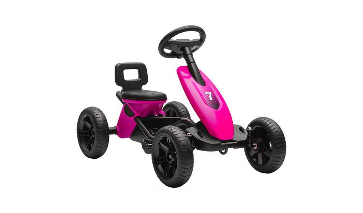 AIYAPLAY Silent EVA Tyres Kids Pedal Go Kart - Pink