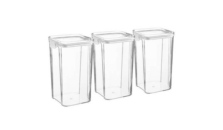 Argon Tableware Food Storage Containers - White - Pack of 3