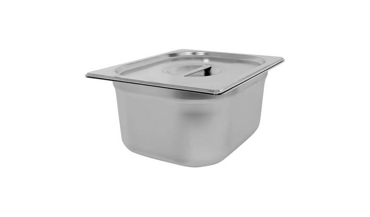 Argon Tableware Steel Gastronorm Container with Lid 1/2 - 8.5L