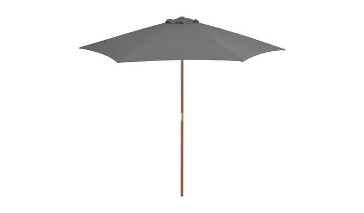 Walplus Garden Parasol - Anthracite - 270 x 244 cm
