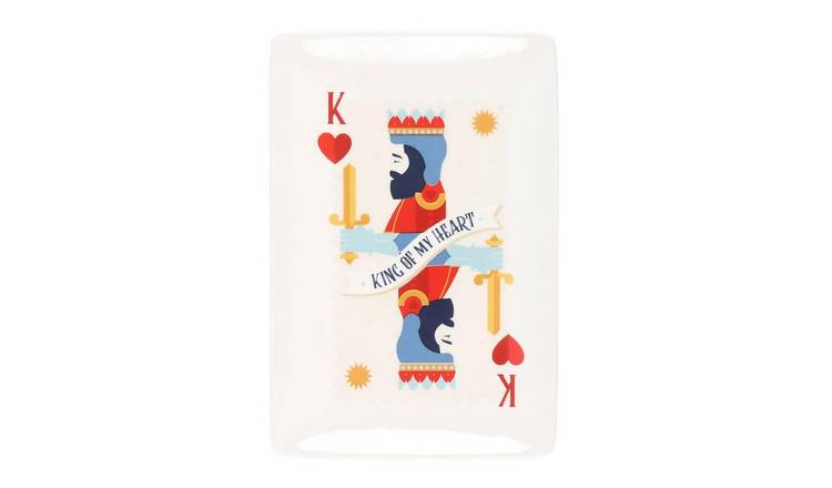 Something Different King Of My Heart Trinket Dish - White