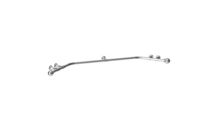 New Edge Blinds 28mm Chrome Ball End Eyelet Bay Pole Set - 475cm