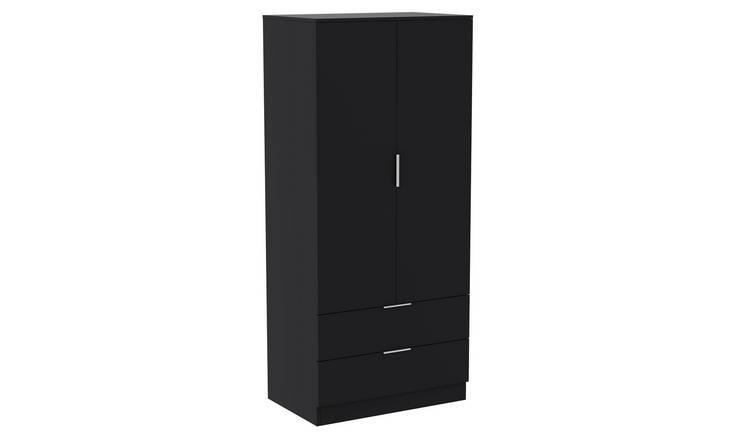 Vida Designs Trega 2 Door 2 Drawer Wardrobe - Black
