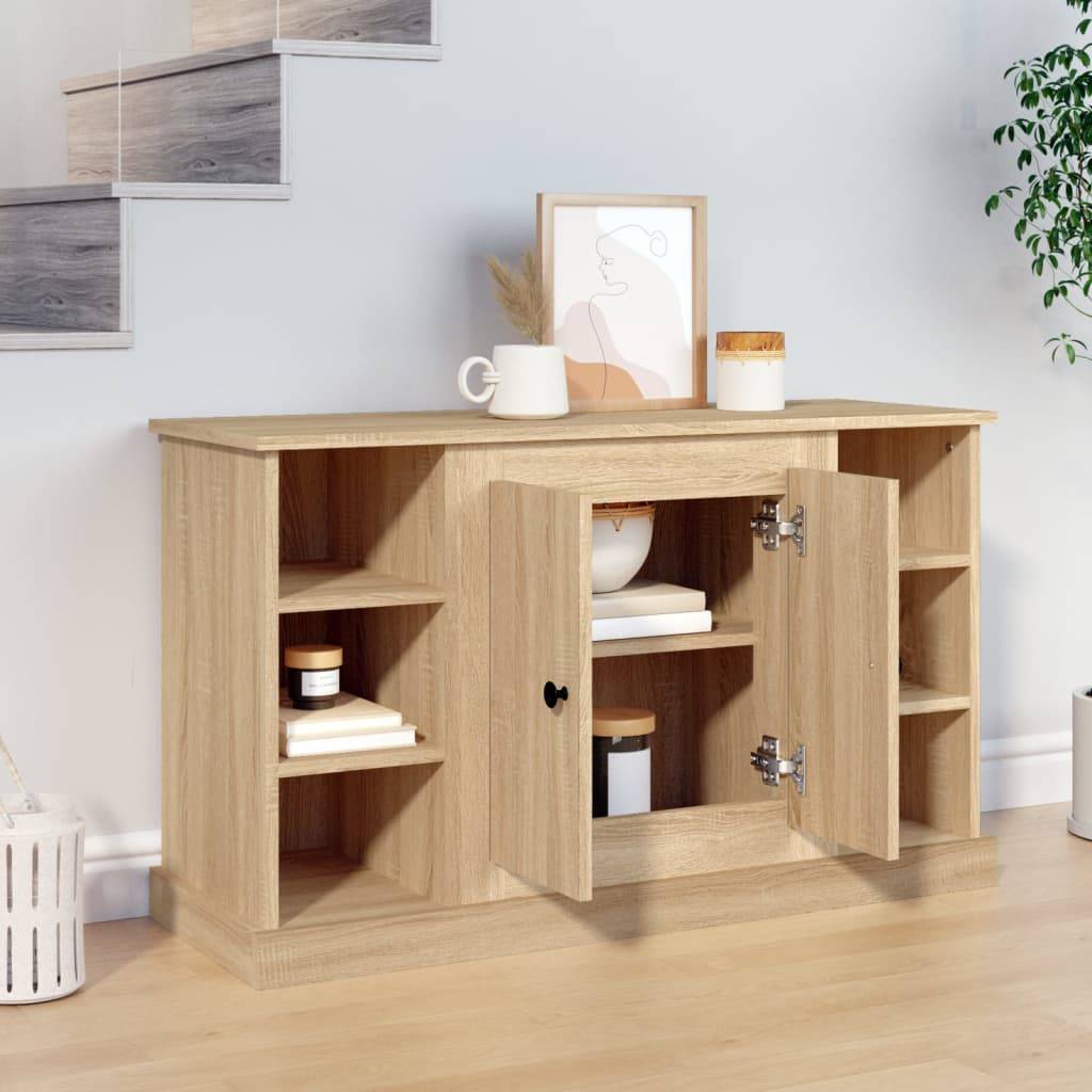 Walplus Engineered Wood Sideboard - Sonoma Oak - 100 x 35.5 x 60 cm - Image 3