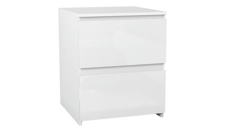 Vida Designs Glinton 2 Drawer Bedside Chest - White