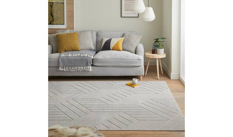 Mega Flooring Grey Modern Abstract Rug - 80 x 150cm