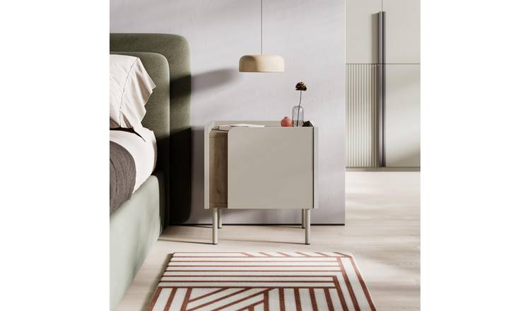 Decortie Norm Particleboard Bedside Table - Sand