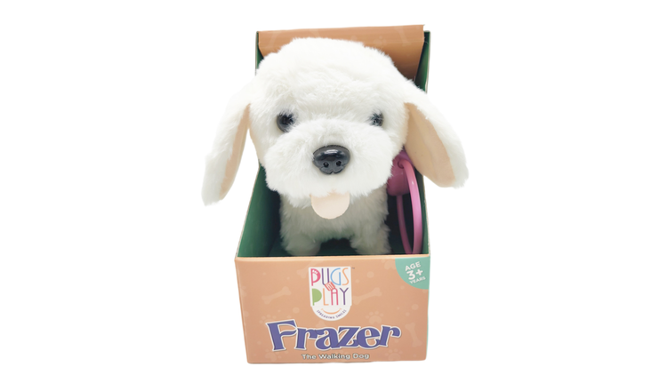 Pugs at Play Frazer Walking Dog with Hand Control Lead Plush Toy