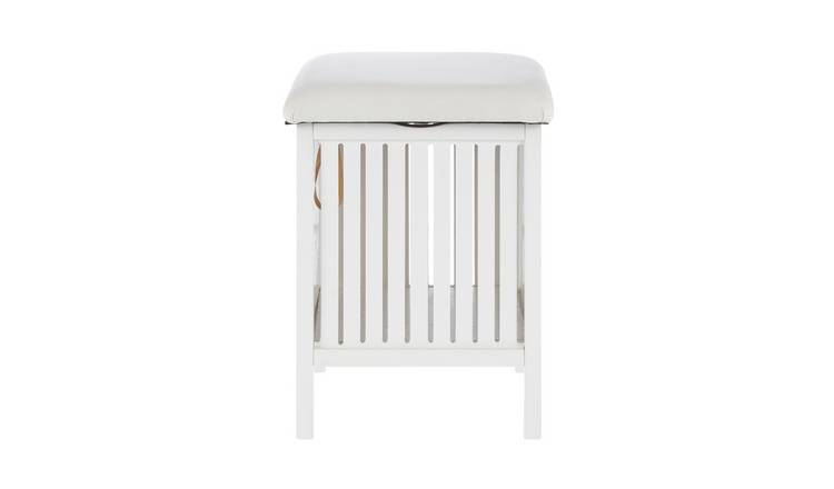 Orsina Salon Bathroom Storage Stool – White