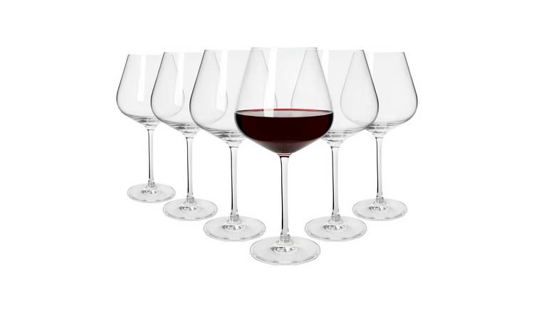 Argon Tableware Knightsbridge Crystal Red Wine Glasses - Pack of 6