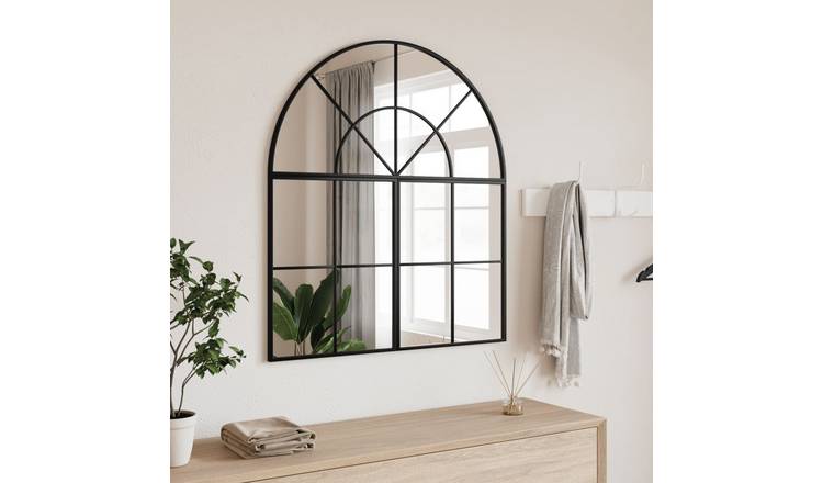 Walplus Iron Wall Mirror 1.5 cm Thick - Black - 80 x 40 cm