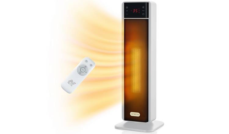NETTA 2000W Ceramic Tower Heater with Remote Control - White