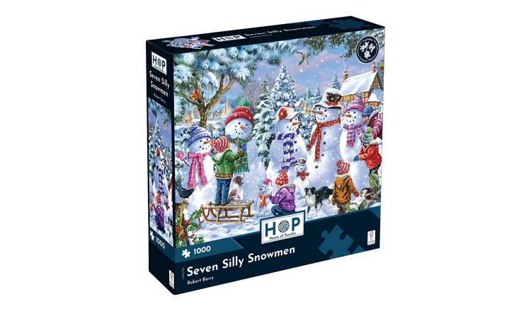 The House of Puzzles Seven Silly Snowmen 1000 Piece Jigsaw Puzzle