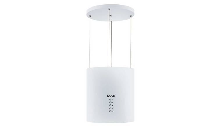Baridi 35cm Round Island Cooker Hood - White