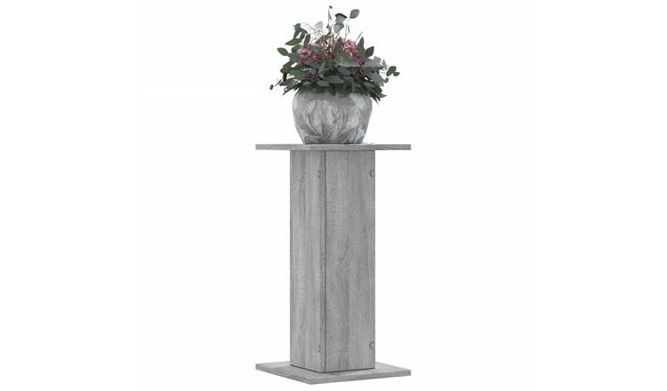 Walplus Pack of 2 Engineered Wood Plant Stand - Grey Sonoma - 30x30x60 cm