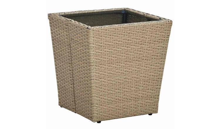 Walplus PE Rattan Tea Table - Beige - 41.5 x 41.5 x 44 cm