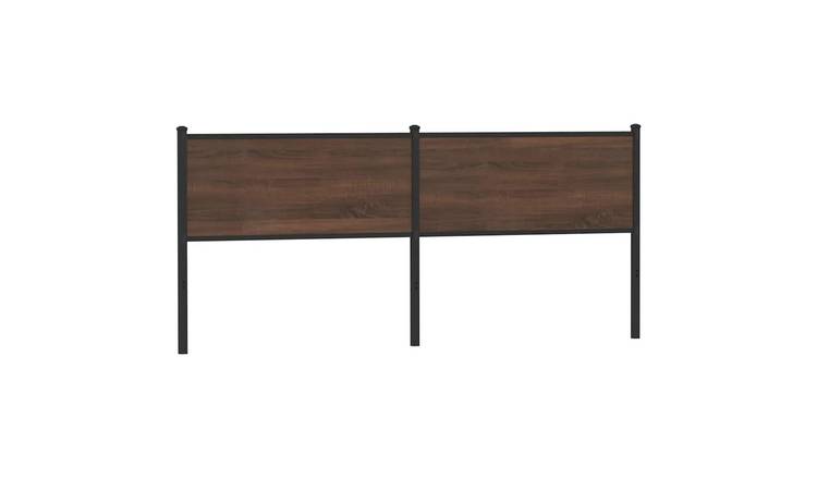 Walplus Wood Steel Replacement Headboard - Chestnut - 198 x 3 x 91.5 cm