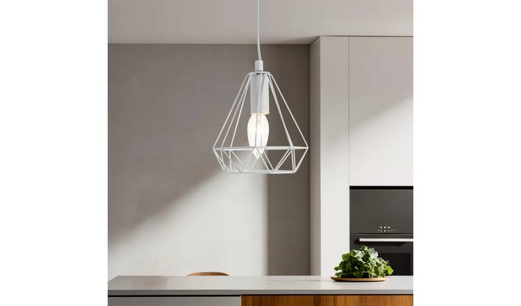 Orsina Beli Metal Wire Pendant Light - White