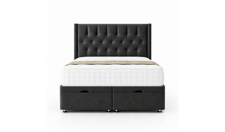 Comfy Deluxe  Miami Wing 3ft Single End Lift Ottoman Bed Set - Grey