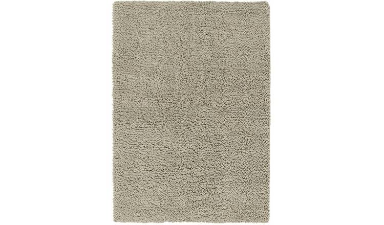 Mega Flooring Beige Shaggy Plain Rug - 80 x 150cm