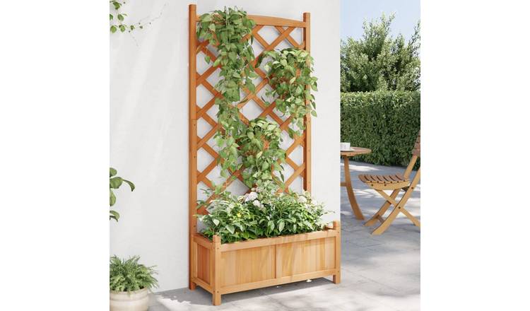 Walplus Firwood Garden Planter - Brown - 75 x 35 x 150 cm
