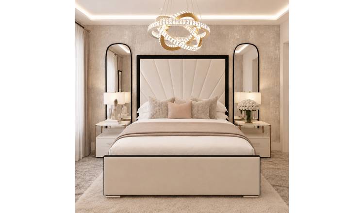 Bed Choices Palace Single Sunburst w/ 70"Bed Frame - Beige