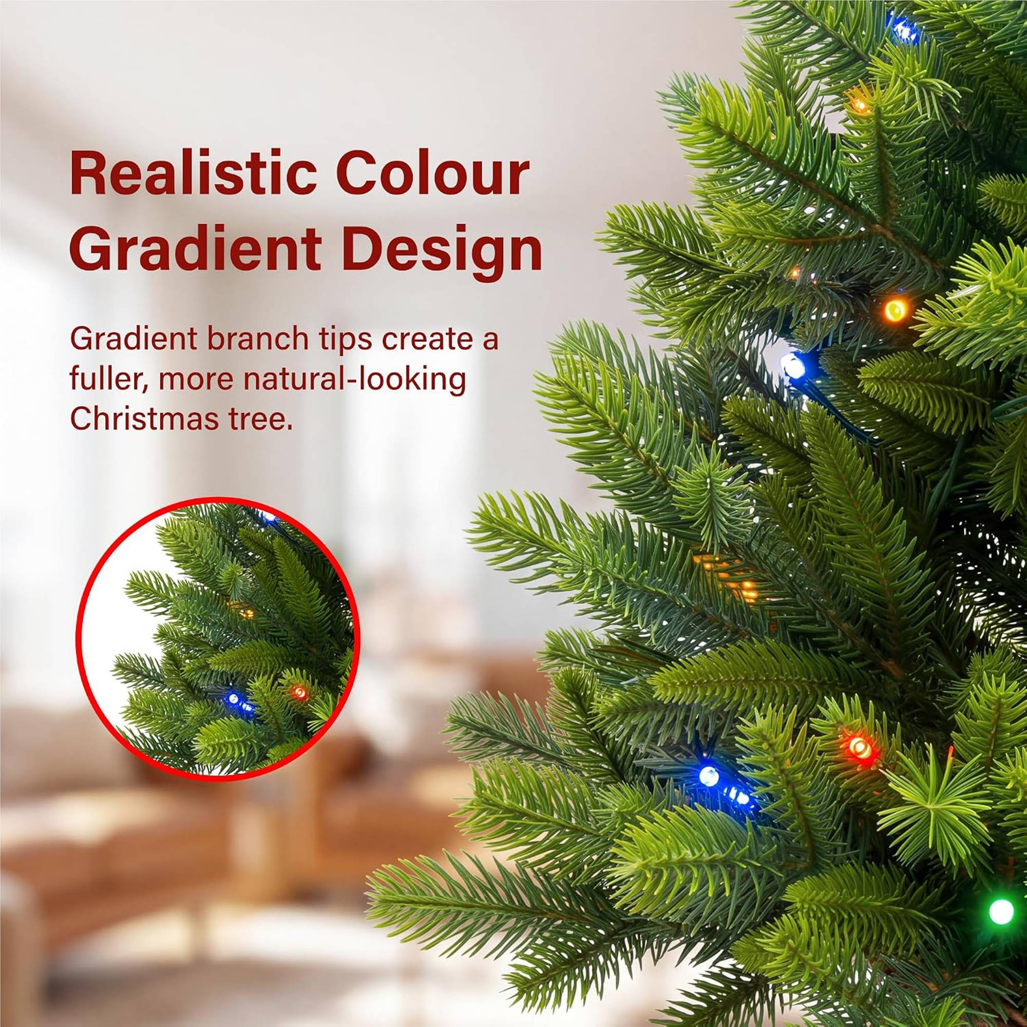 My Christmas 3ft Pre-Lit Artificial Christmas Tree with 152 Tips - Green - Image 4