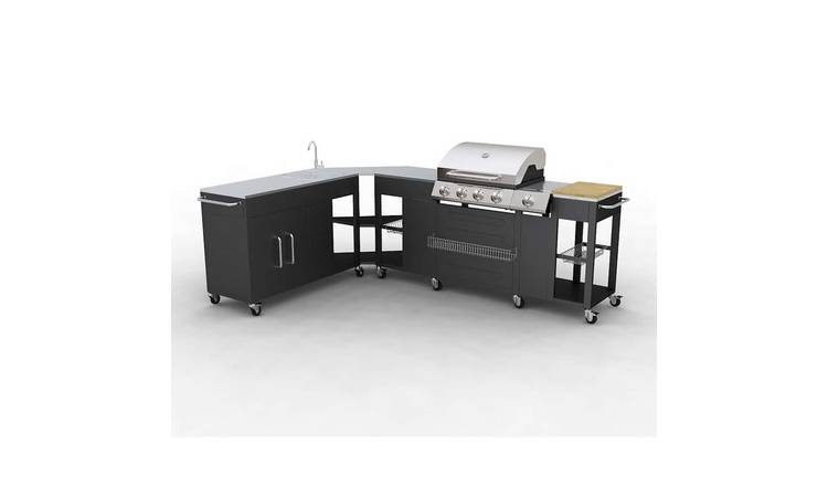 Walplus Stainless Steel Outdoor Kitchen Barbecue Missouri 4 Burners
