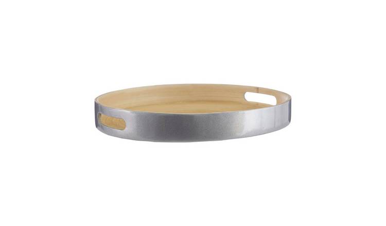Orsina Kyoto Small Tray With Side Handles – Silver