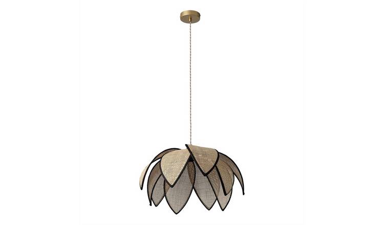 Osram Decor Rattan Lotus 480mm E27 15W LED Pendant Ceiling Light - Brown
