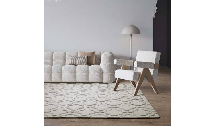 Mega Flooring Grey Handmade Geometric Rug - 120 x 170cm