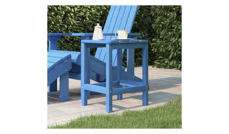 Walplus HDPE Garden Adirondack Table - Aqua Blue - 38 x 38 x 46 cm