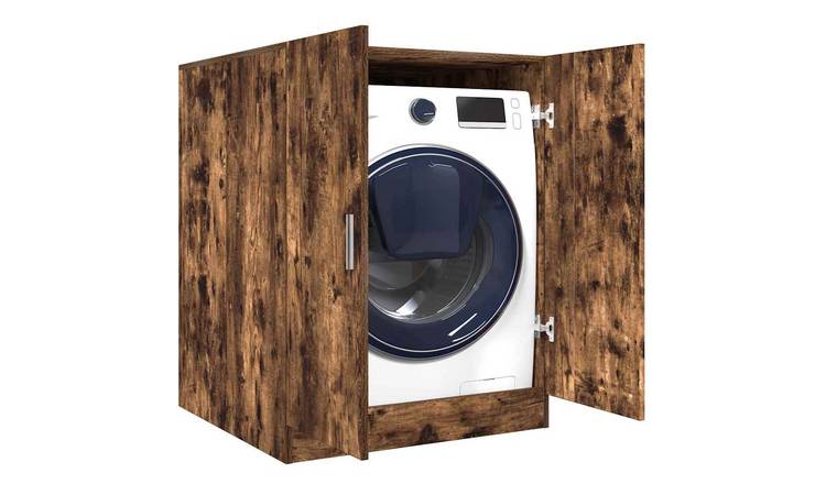 Walplus Washing Machine Cabinet Smoked - Smoked Oak - 71 x 71.5 x 91.5 cm