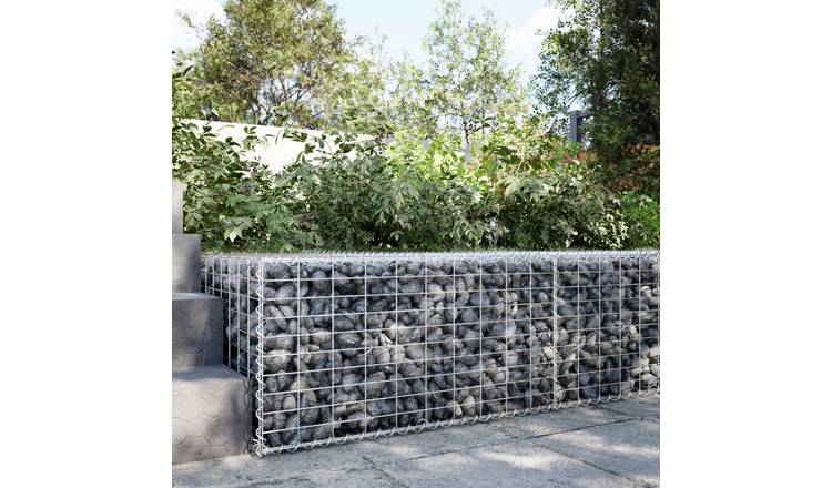 Walplus Stainless Steel Gabion Basket - Silver - 100 x 100 x 50 cm