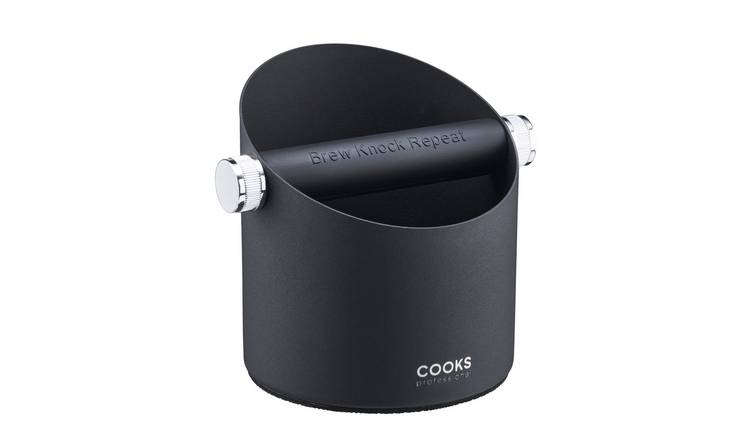 Cooks Professional Steel Espresso Knock Box - Black