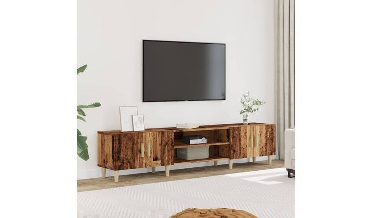Walplus Engineered Wood 4 Doors TV Cabinet - Old wood - 180 x 31.5 x 40 cm