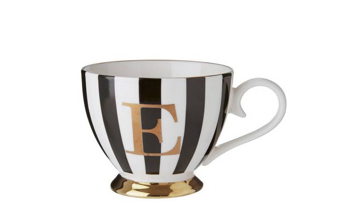 Orsina Duchess E Monogram Mug – Black and White