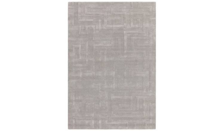 Mega Flooring Silver Handmade Abstract Rug - 120 x 170cm