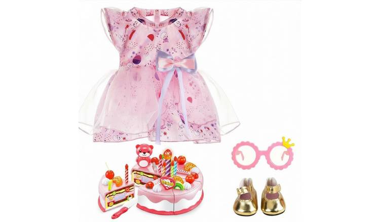deAO Doll Outfit And Play Cake With 32 Pcs - Pink