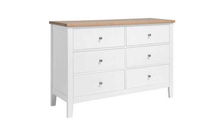 Noa & Nani Leines 6 Drawer Chest of Drawers - White & Oak